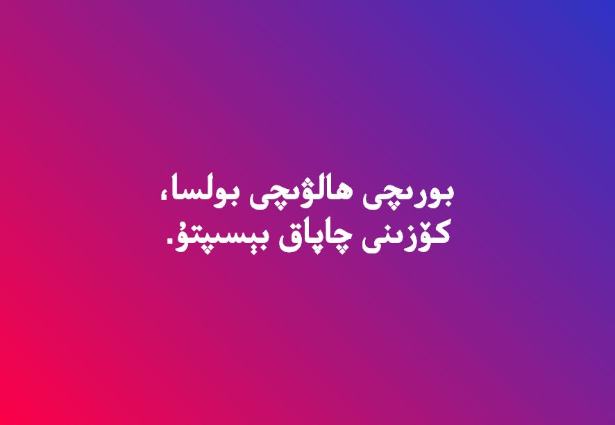 بورىچى ھالۋىچى بولسا، كۆزىنى چاپاق بېسىپتۇ 1